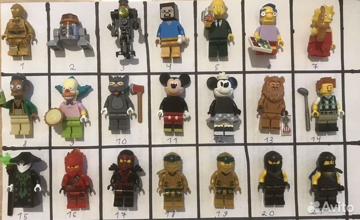 Минифигурки Лего самых разных серий обн 24.06