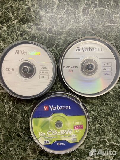 Новые CD-R, CD-RW, DVD-RW диски Verbatim