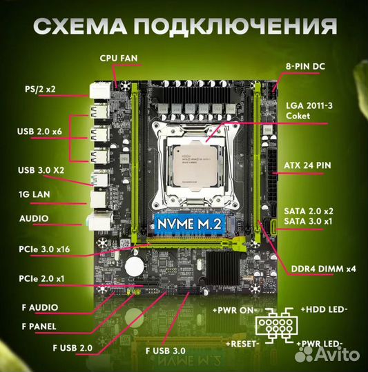 Материнская плата комплект Atermiter X79 (новая)