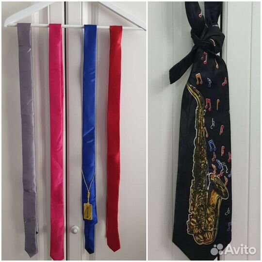 Галстуки узкие и классические яркие