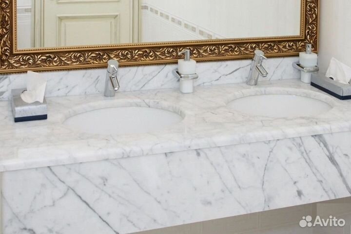 Столешницы для ванной из кварцевого агломерата