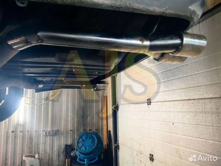 Насадка на глушитель AJS #1 двойная пара 60x89x270 хром