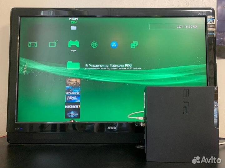 Sony PS3 Slim 320 gb + очень много игр
