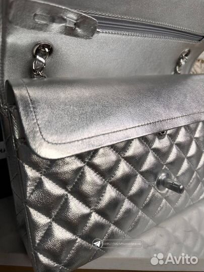 Сумочка Chanel flap 2.55 gold/silver