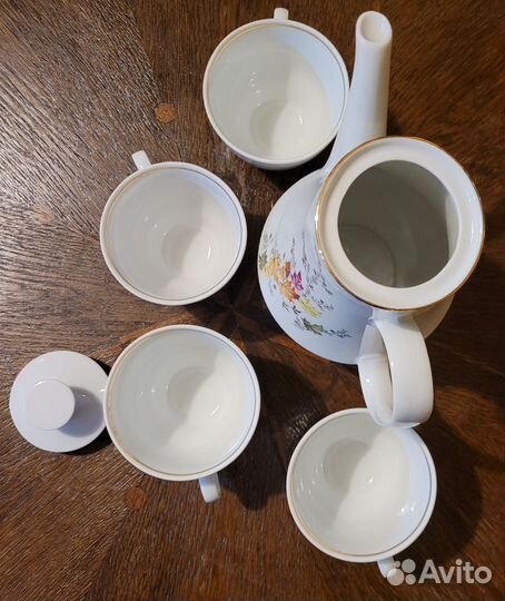 Кофейник и чашки ГДР