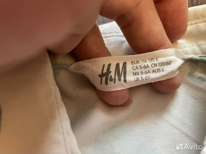 Рубашка hm 116 см