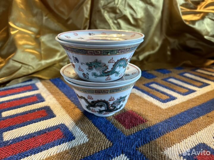 Китайские пиалы для чая с крышками