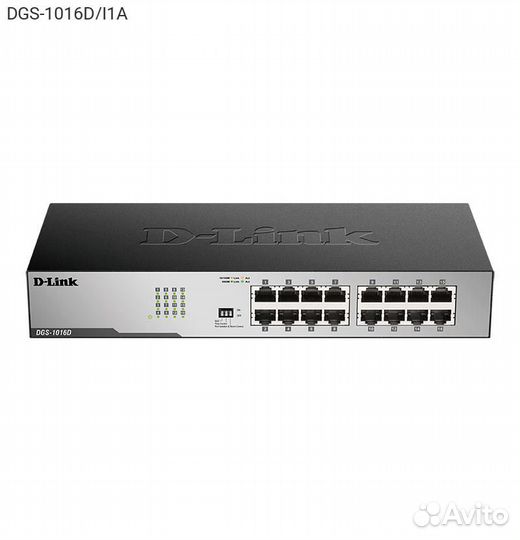 Коммутатор D-Link DGS-1016D Неуправляемый 16-ports