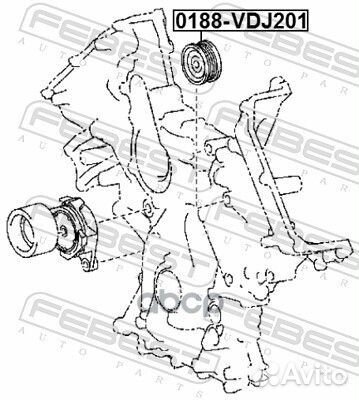 Ролик обводной 0188VDJ201 Febest