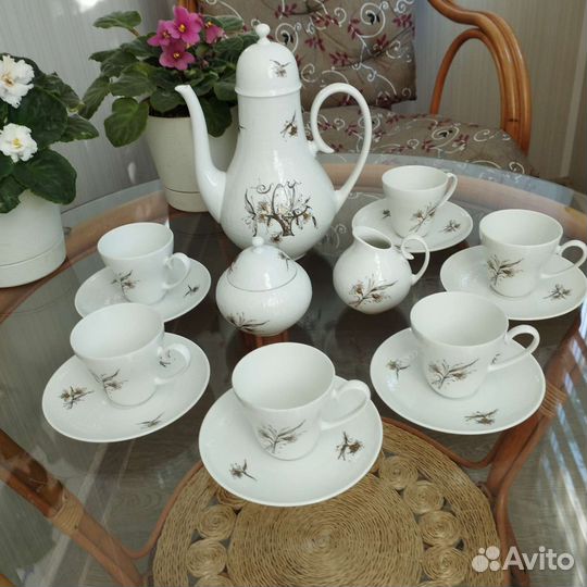 Трио чайное. Сервиз Розенталь кофейный. Германия