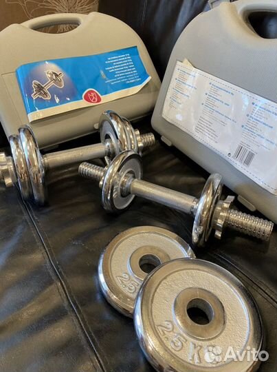 Гантели хромированные наборные 2 пары 10 кг