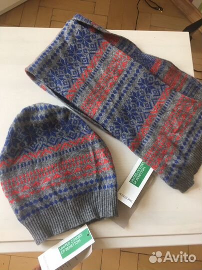 Шапка - шарф на 1-2 года Benetton