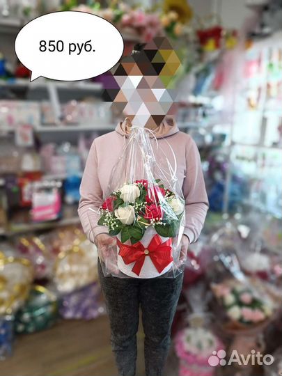 Композиции из мыльных роз