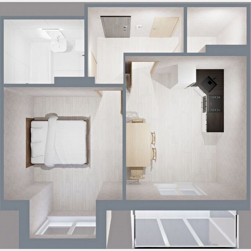 1-к. квартира, 37,6 м², 4/4 эт.
