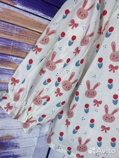 Рубашка с зайчиками
