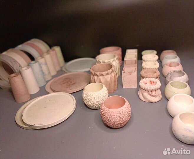 Кашпо из гипса