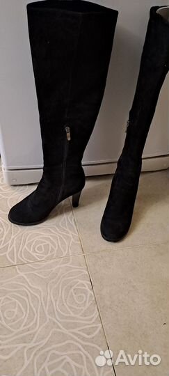 Зимние женские сапоги 38 натуральная замша