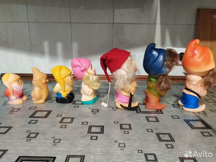 Игрушки СССР резиновые гномы