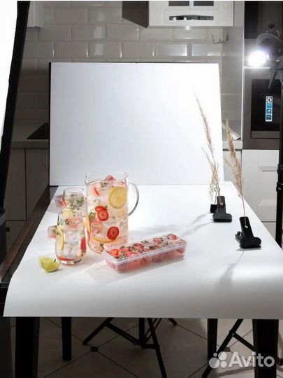 Фотофон белый и серый виниловый