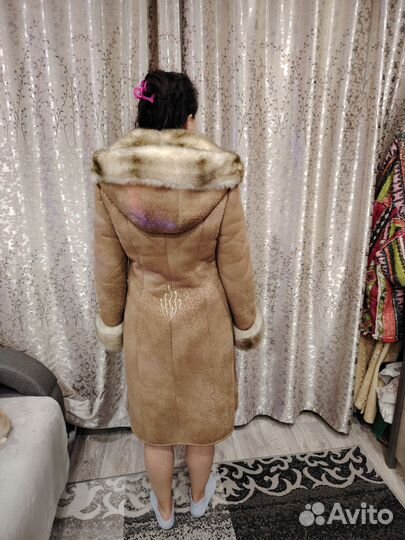 Дубленка женская 44 46 искусственная