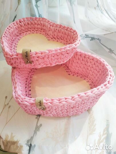 Вязаные корзинки