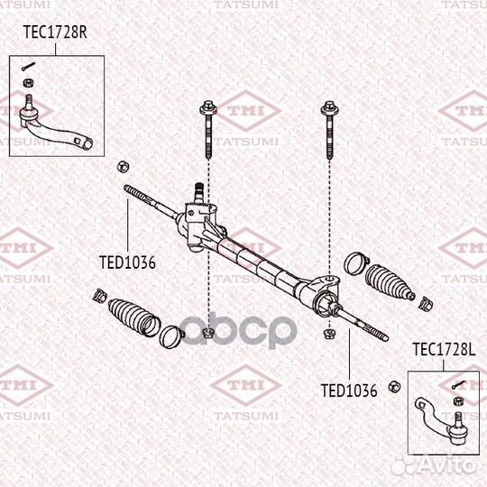 Тяга рулевая TED1036 tatsumi