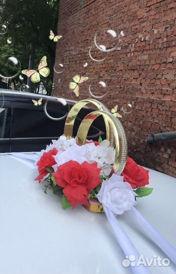 Свадебные украшения на машину