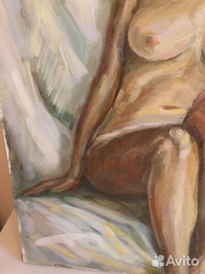 Картина маслом живопись обнаженная девушка, холст