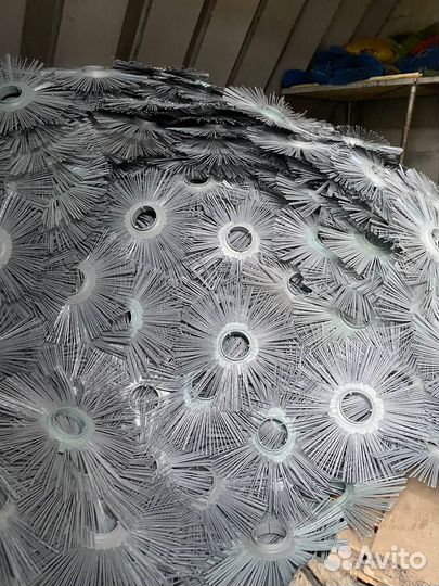 Диск щеточный D120х550мм без проставки (полипропилен вторичный) серый 3-фиксатора в Калининграде