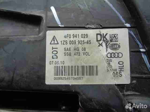 Фара левая Audi A6 C6 4F0941029DK