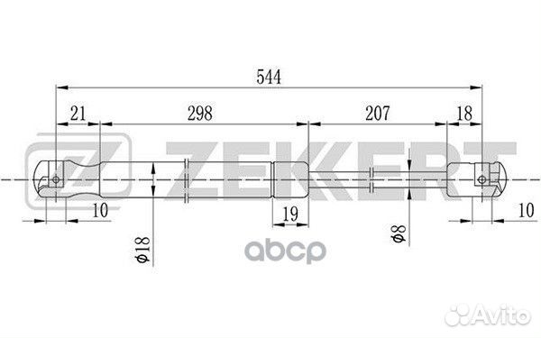 Пружина газовая багажника Ford Escort V VI 92