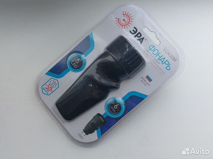 Фонарь фонарик эра SDA30M 5xLED аккум NiMH