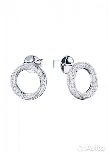 Серьги Graff spiral diamonds stud earrings
