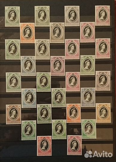 Британские Кол., Елизавета II, коронация 1953, MNH