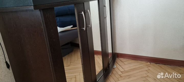 Панорамный аквариум с тумбой Аквас 250 л