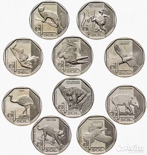 Наборы монет.Серия Фауна