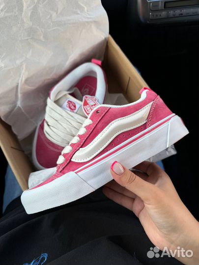 Vans Knu Skool Pink Кеды дутыши розовые