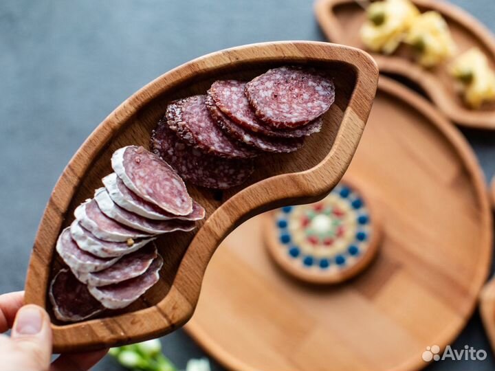 Тарелка из бука новая разборная + мастика