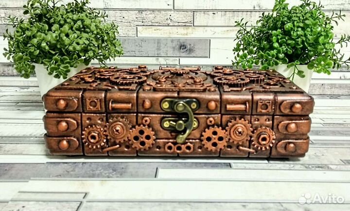 Шкатулка-купюрница стимпанк