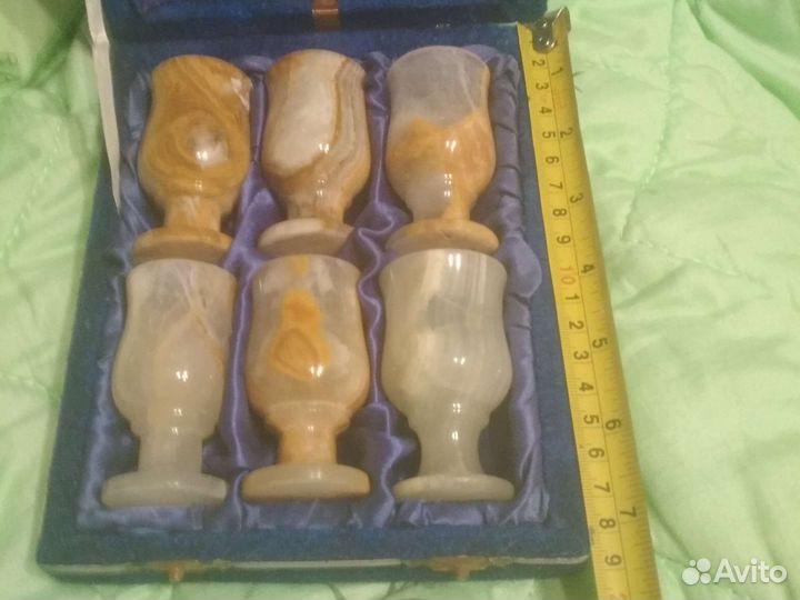 Рюмки нефрит 6 штук