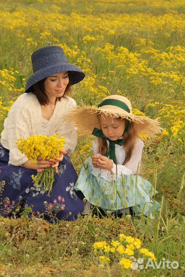 Соломенная шляпа для девочки (новая)