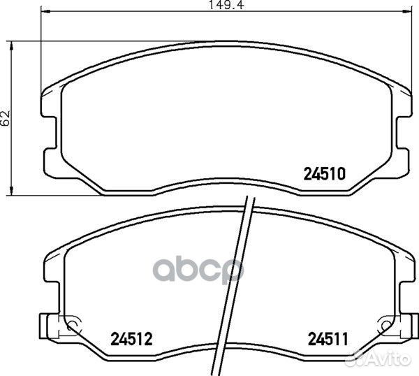 Комплект тормозных колодок NP6075 nisshinbo