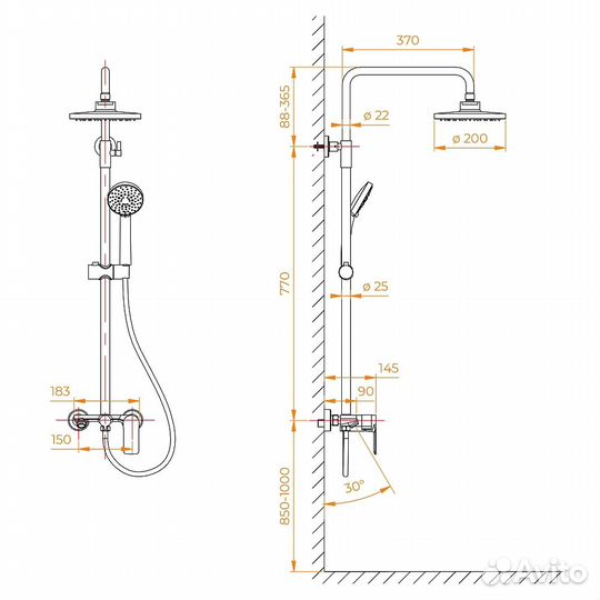 Душевая система RGW Shower Panels SP-26 59140126-01