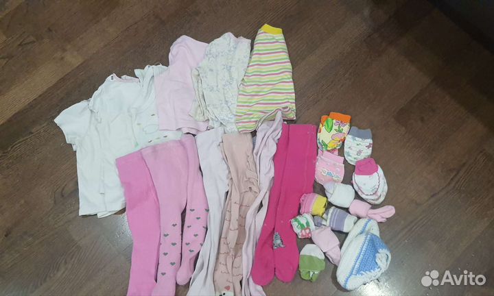Вещи пакетом для девочки с рождения до года