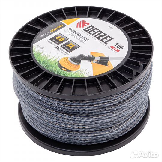 Леска для триммера двухкомпонентная витой квадрат