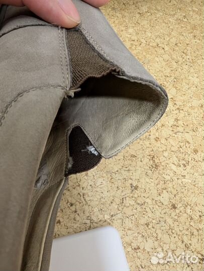 Туфли из натурального нубука серые 43