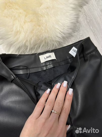 Кожаные брюки lime xs новые