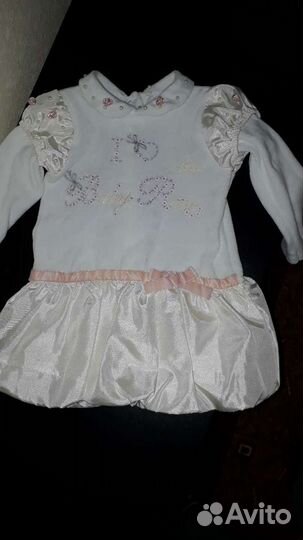 Платье теплое Новое 9-12м