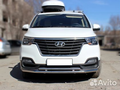 Защита переднего бампера Хендай H-1, 2017-наст.вр