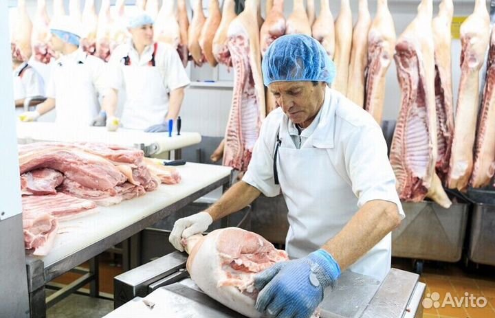 Работа разнорабочим на мясокомбинате(Вахта)